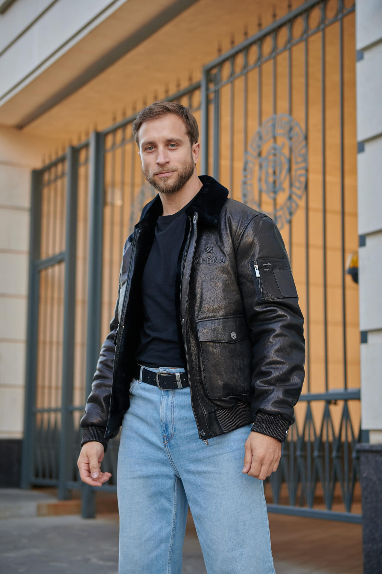 Фото (Zegna) Мужская Куртка Из Кожи Теленка Изображение (Zegna) Мужская Куртка Из Кожи Теленка