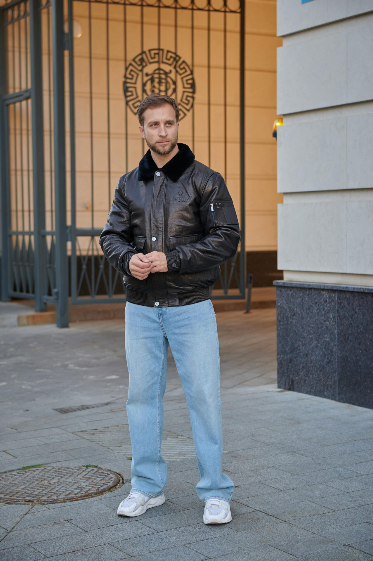 Фото (Zegna) Мужская Куртка Из Кожи Теленка Изображение (Zegna) Мужская Куртка Из Кожи Теленка